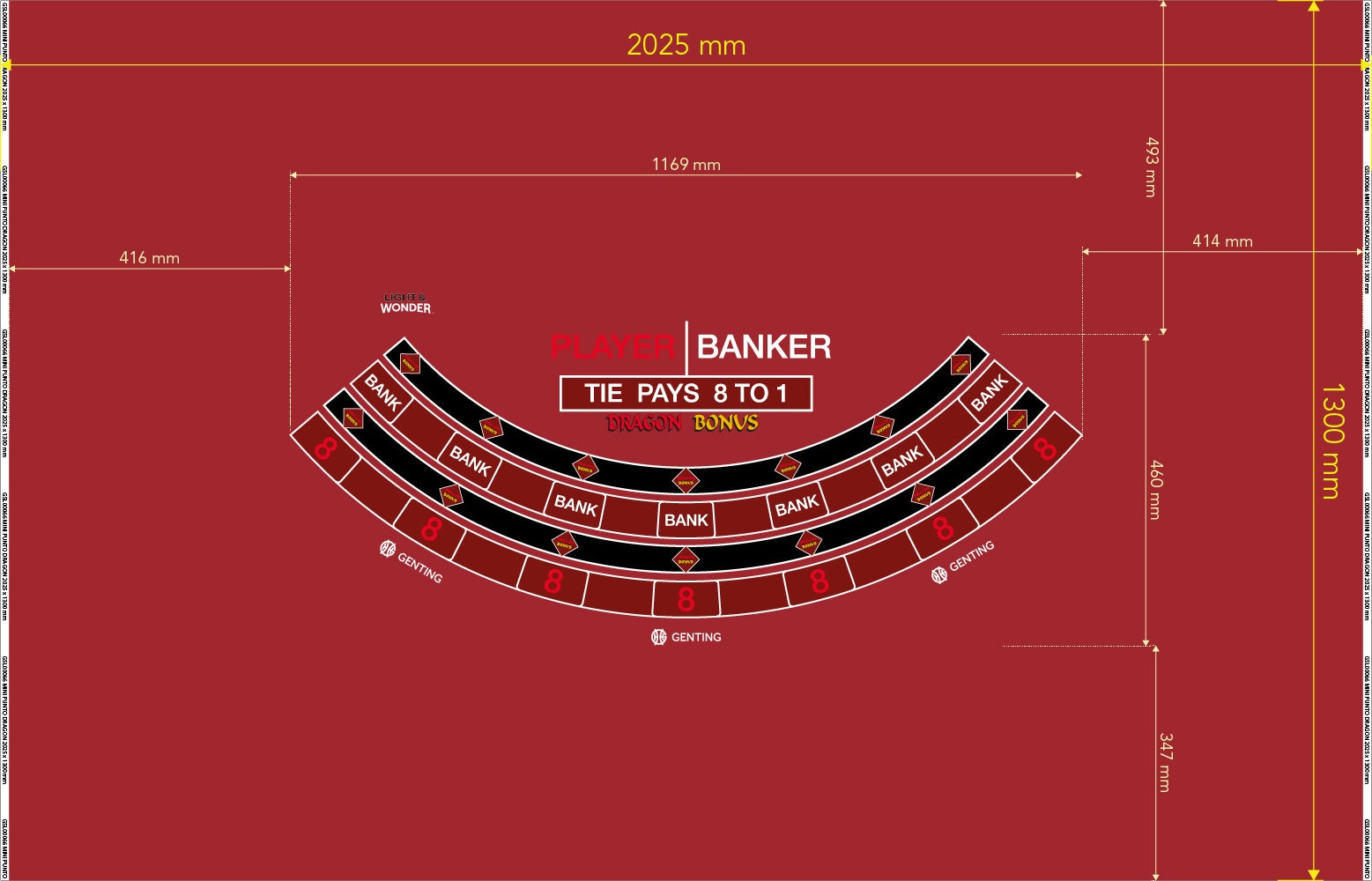 Layout Mini Punto Banco, Dragon Bonus, Red