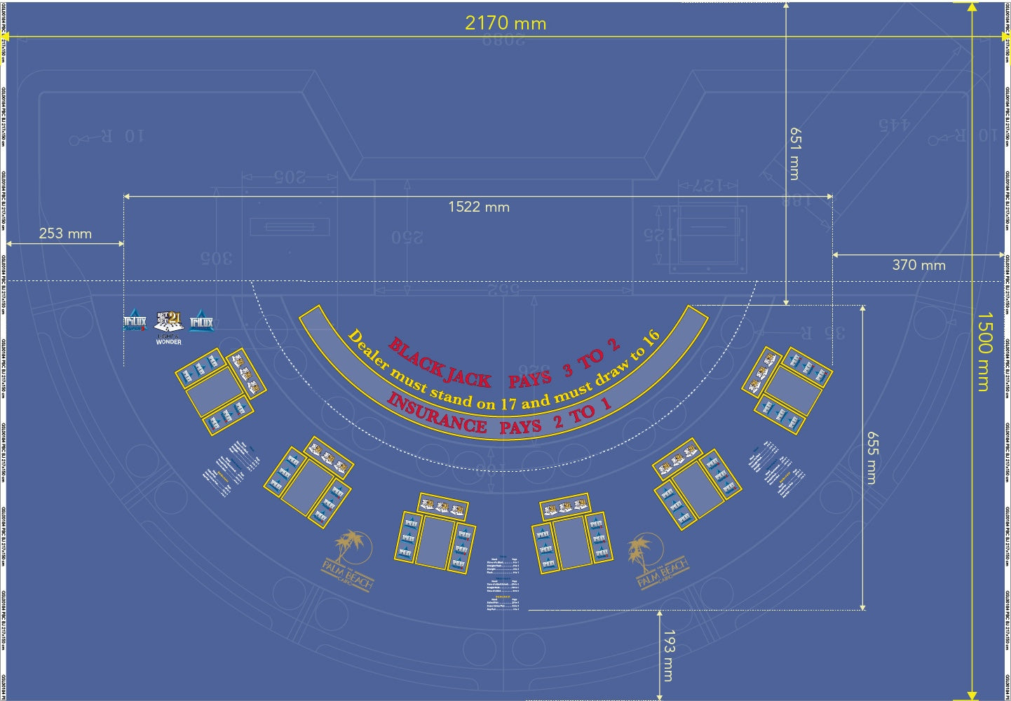 Layout BJ Trilux, 6 Box, Progressive, Palm Beach Cairo, Blue