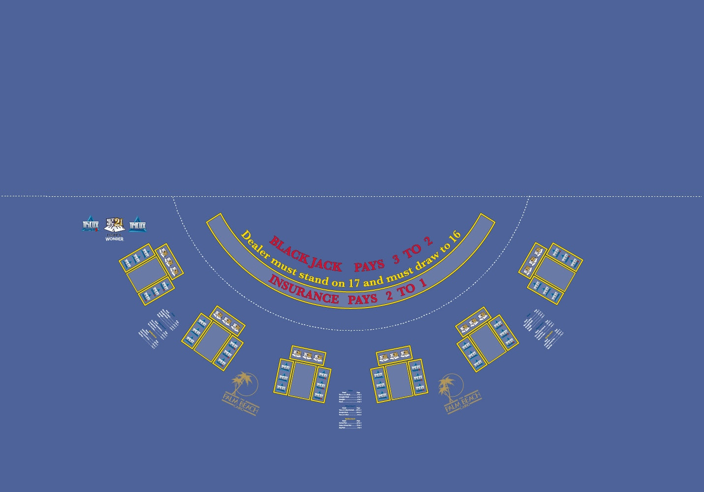 Layout BJ Trilux, 6 Box, Progressive, Palm Beach Cairo, Blue