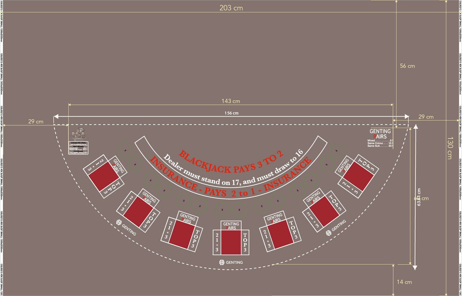 Layout BJ Genting Pairs 21+3, top3, 7 Player, Blazing 7s, 45 Kensington, small, Grey